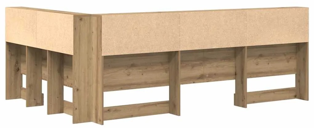 vidaXL Κεφαλάρι Αποθήκης artisan δρυς 120 cm Επεξεργασμένο ξύλο
