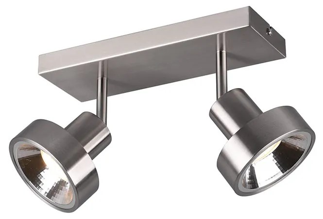 Φωτιστικό Οροφής Ράγα Σποτ Retro Trio Lighting Leon 800700207 Νίκελ Ματ