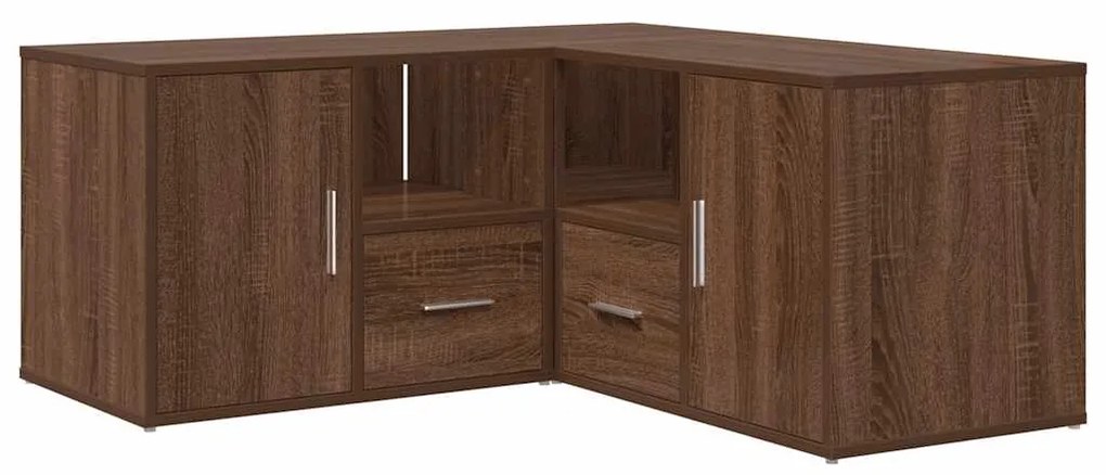 vidaXL Γωνιακό Έπιπλο Καφέ δρυς 160x40x45 εκ. από Επεξεργ. Ξύλο
