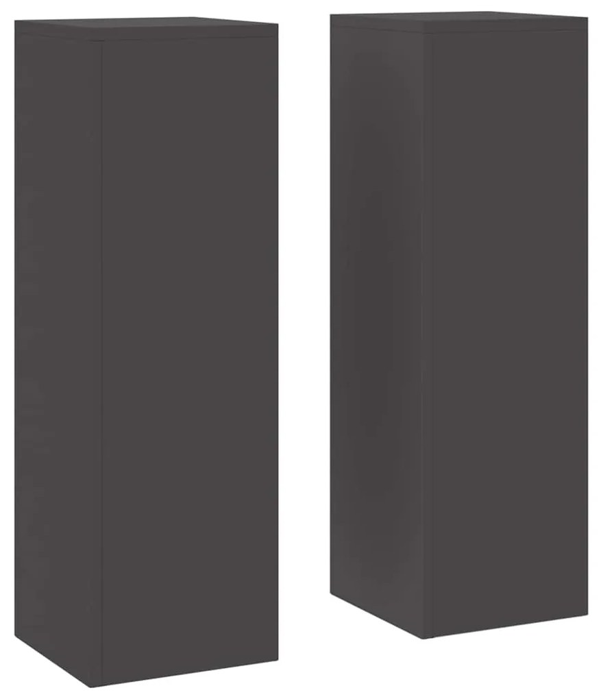 vidaXL Στήριξη φυτών 2 pcs Μαύρο 24 x 24 x 75 εκ. Ατσάλι
