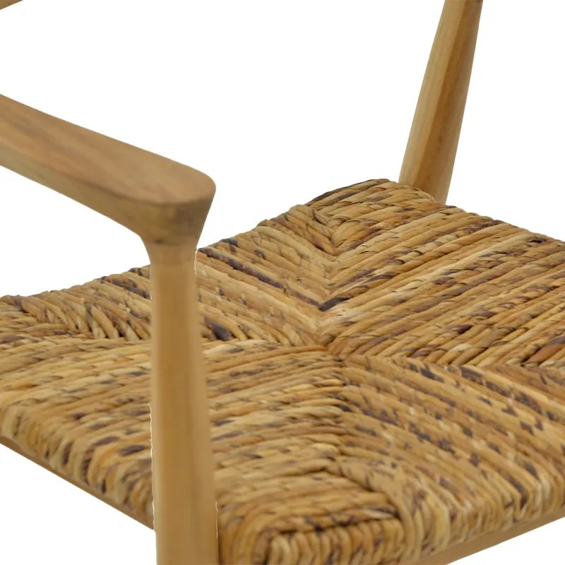 ΠΟΛΥΘΡΟΝΑ DENVERONE PAKOWORLD ΦΥΣΙΚΟ TEAK ΞΥΛΟ ΚΑΙ ΨΑΘΑ 57X54X79ΕΚ