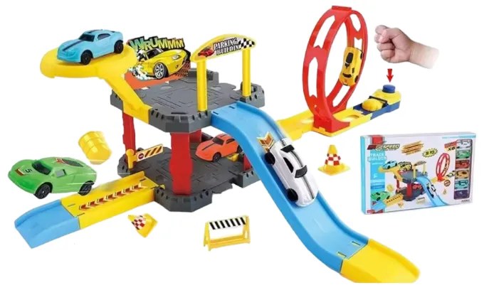 Σετ Αυτοκινητόδρομος Parking με Εκτοξευτή