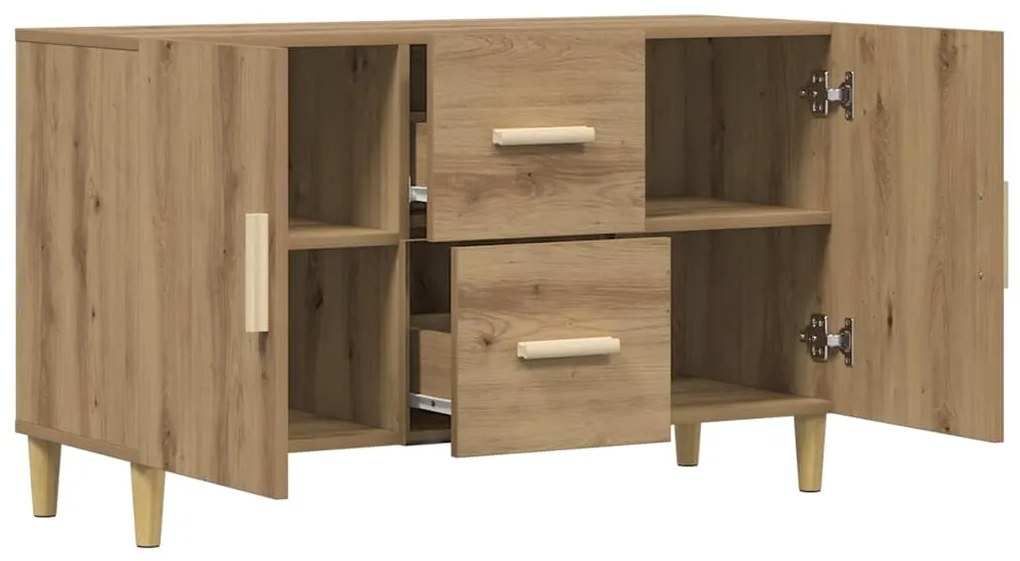 vidaXL Σκευοθήκη Δρυς τεχνίτης 100x36x60 cm Κατασκευασμένο ξύλο