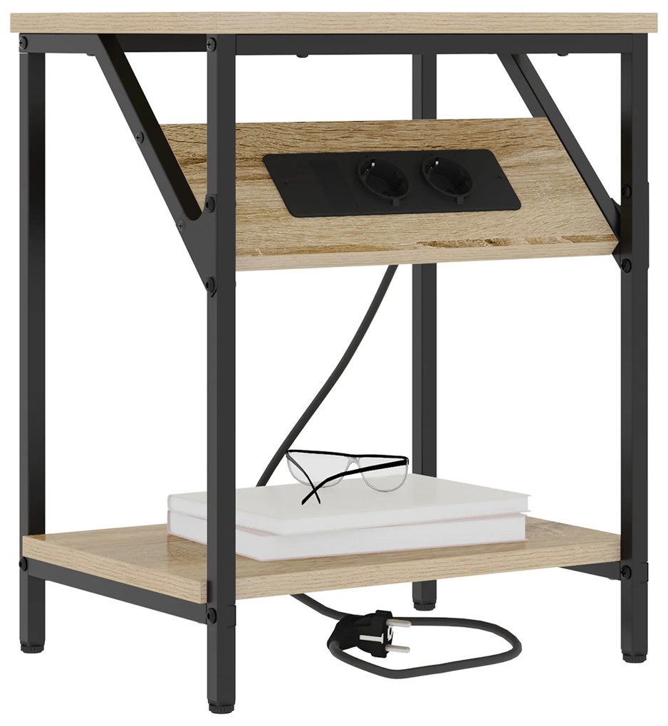 vidaXL Κομοδίνο Sonoma Δρυς 38 x 30 x 48 εκ. Επεξεργασμένο ξύλο