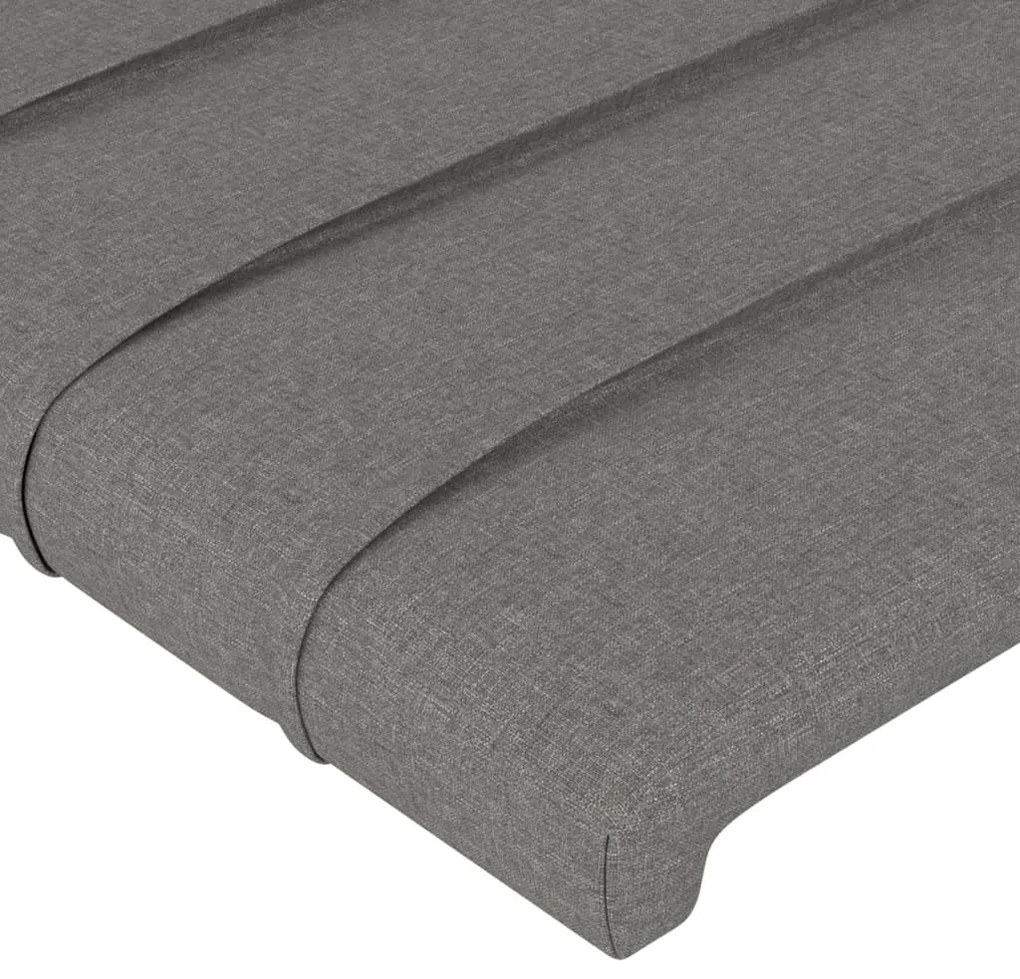 vidaXL Κεφαλάρια Κρεβατιού 2 τεμ. Σκ. Γκρι 80 x 5 x 78/88εκ.Υφασμάτινο