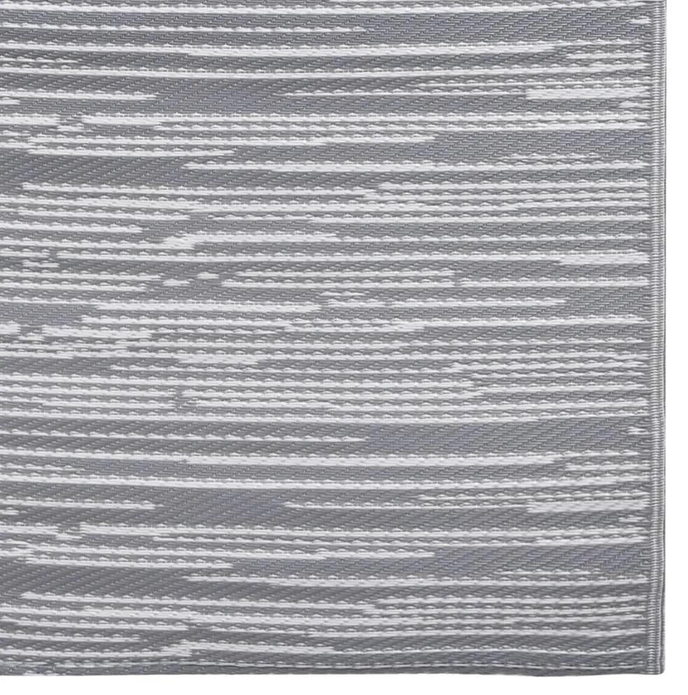 vidaXL Χαλί Εξωτερικού Χώρου Γκρι 120 x 180 εκ. από Πολυπροπυλένιο