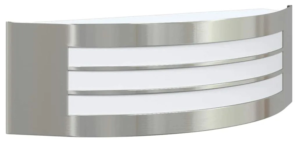 vidaXL Εξωτερικά Φωτιστικά Τοίχου 2 pcs Ασημί 32 x 10 x 10 εκ