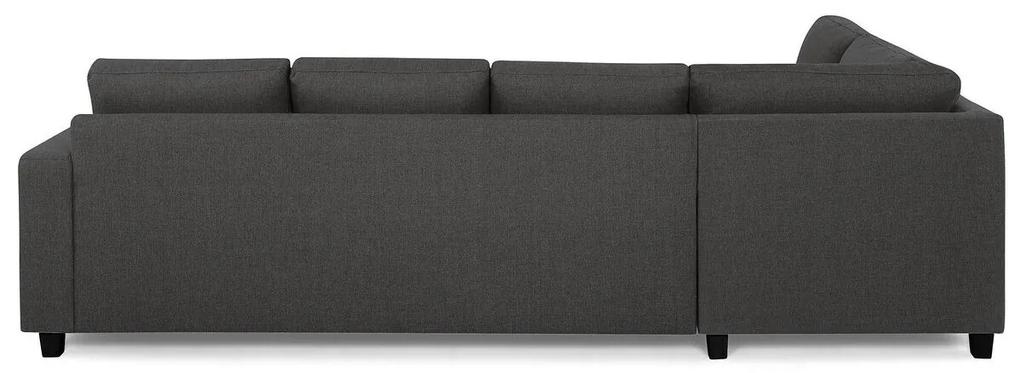 Γωνιακός Καναπές Scandinavian Choice C166, Μαύρο, Γκρι, 287x199x79cm, Πόδια: Πλαστική ύλη | Epipla1.gr
