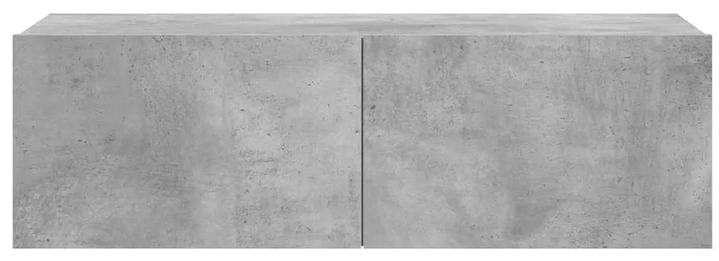 vidaXL Έπιπλο Τηλεόρασης Γκρι Σκυροδέματος 100x30x30εκ. από Επεξ. Ξύλο