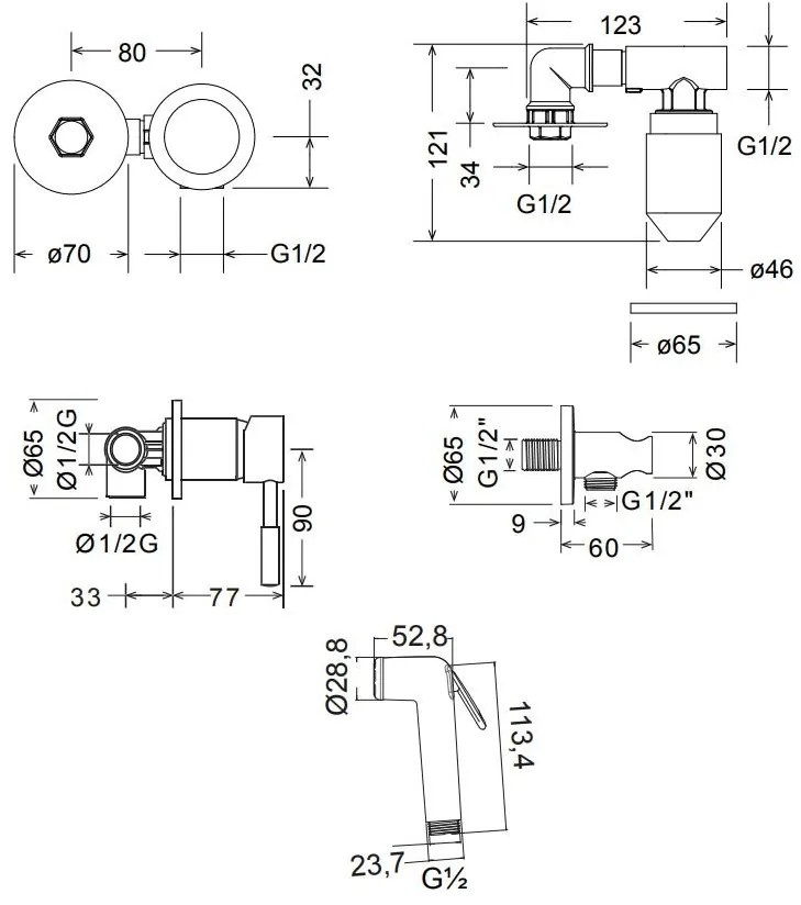 Εντοιχιζόμενος μίκτης LaTorre Tech Flush Mix-Χρώμιο