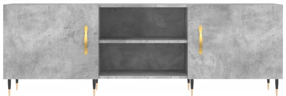 vidaXL Έπιπλο Τηλεόρασης Γκρι Σκυροδέματος 150x30x50 εκ. Επεξ. Ξύλο