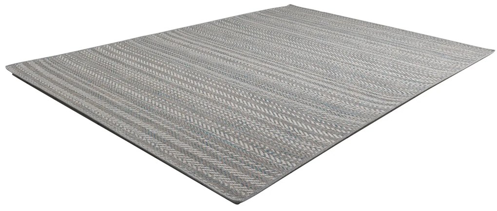 Ψάθινο χαλί Breeze 187/13 Γκρι Μπέζ Πετρόλ Ρίγες - Colore Colori 1,30x1,90