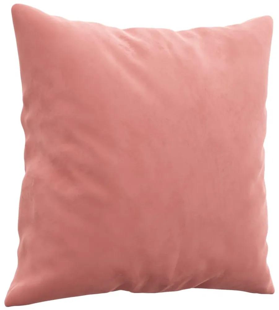 Μαξιλάρια Διακοσμητικά 2 τεμ. Ροζ 40 x 40 εκ. Βελούδινα - Ροζ