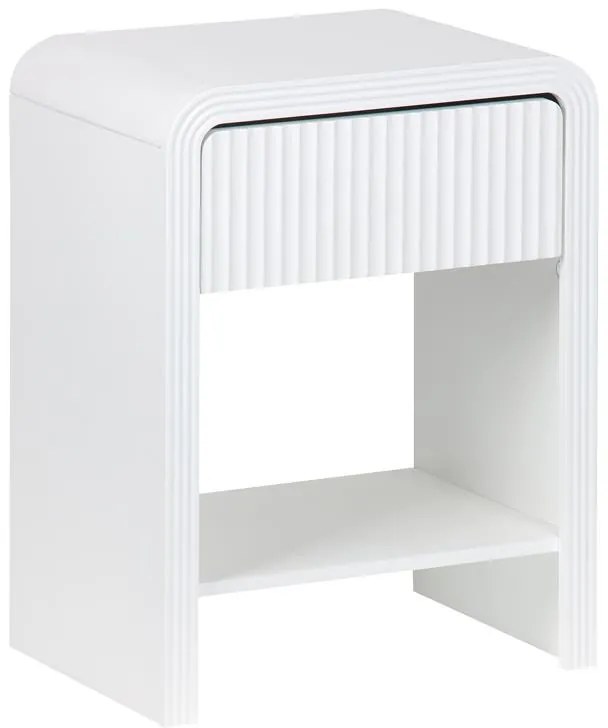 Κομοδίνο Zeplen MDF σε λευκή απόχρωση 40x30x53εκ 40x30x53 εκ.