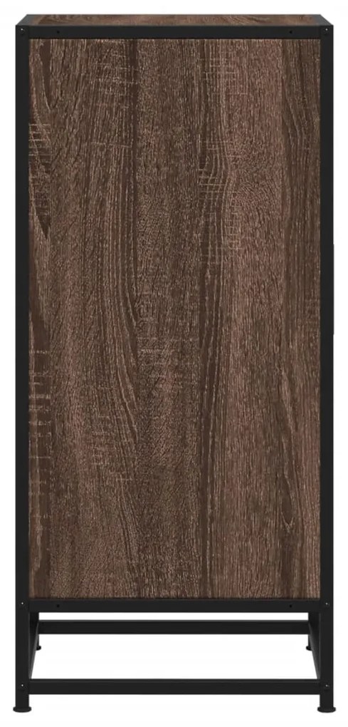 Ραφιέρα Καφέ Δρυς 35,5x35x76 εκ. Επεξ. Ξύλο + Μέταλλο - Καφέ