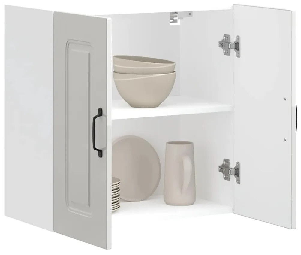 ντουλάπι τοίχου κουζίνας "Kalmar" Υψηλή στιλπνότητα λευκό