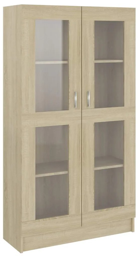 vidaXL Βιτρίνα Χρώμα Sonoma Δρυς 82,5 x 30,5 x 150 εκ. Επεξ. Ξύλο