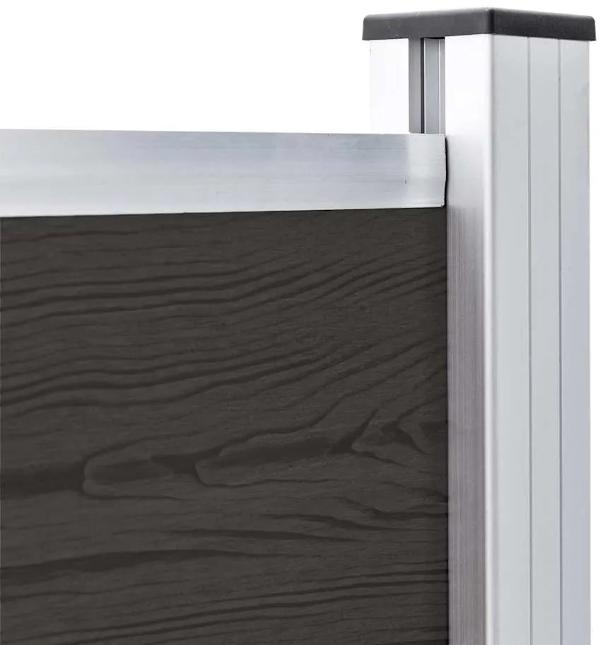 vidaXL Πάνελ Περίφραξης Μαύρο 180 x 105 εκ. από WPC