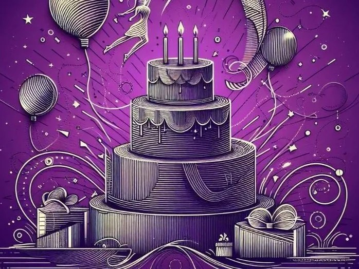 Σετ των 3 Intra απο ξύλο plywood 3mm-4mm πάχος Δέσμη ευτυχισμένη γενέθλια σημάδι Δίασταση 8x8 cm INTRAFABR-98022933