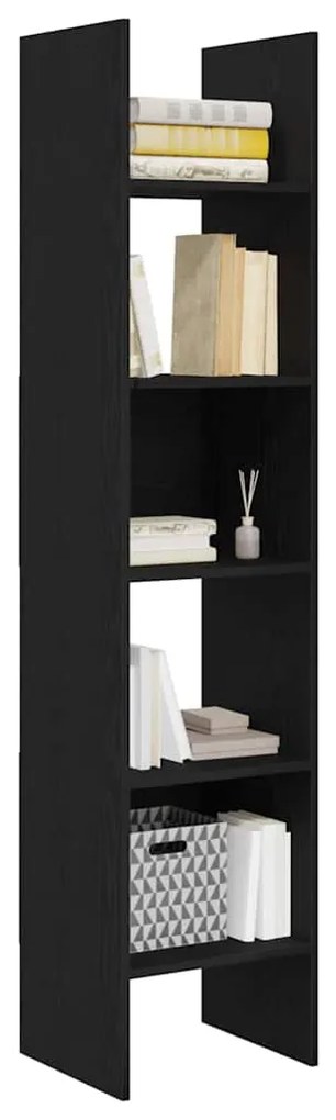 vidaXL Βιβλιοθήκη Μαύρη δρυς 40 x 35 x 180 εκ. Επεξεργασμένο ξύλο