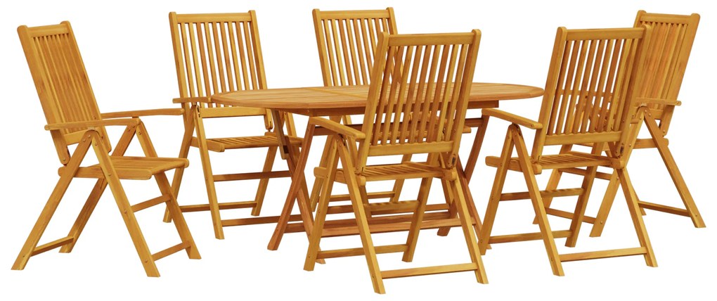 vidaXL Σετ Εξωτερικού Δείπνου 7 pcs Χρώμα ξύλου ακακίας Μεγάλο