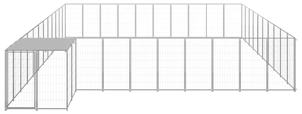 vidaXL Σπιτάκι Σκύλου Ασημί 31,46 μ² Ατσάλινο