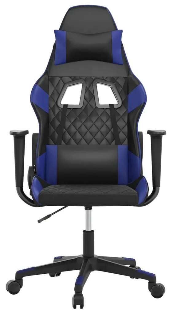 vidaXL Καρέκλα Gaming Μαύρο/Μπλε από Συνθετικό Δέρμα