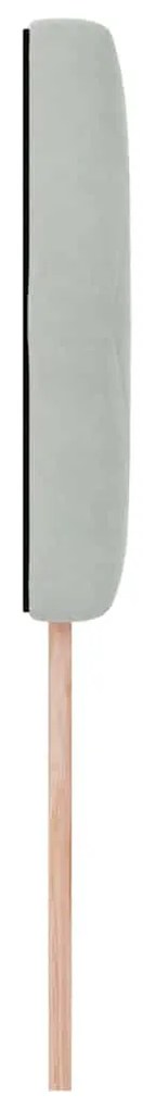 vidaXL Κεφαλάρι LED με φώτα λωρίδας LED Ανοιχτό γκρι 90 cm Βελούδο