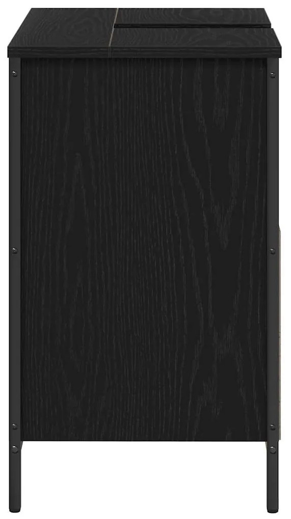 vidaXL ντουλάπι νιπτήρα μπάνιου μαύρο 60x34,5x60 εκ.