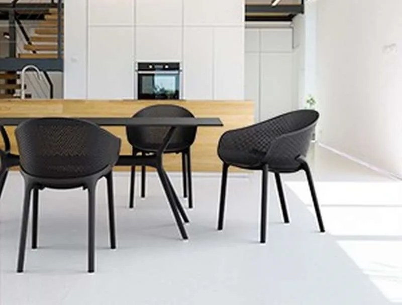 Τραπέζι Air 180Χ90Εκ. Black Laminate 12Mm