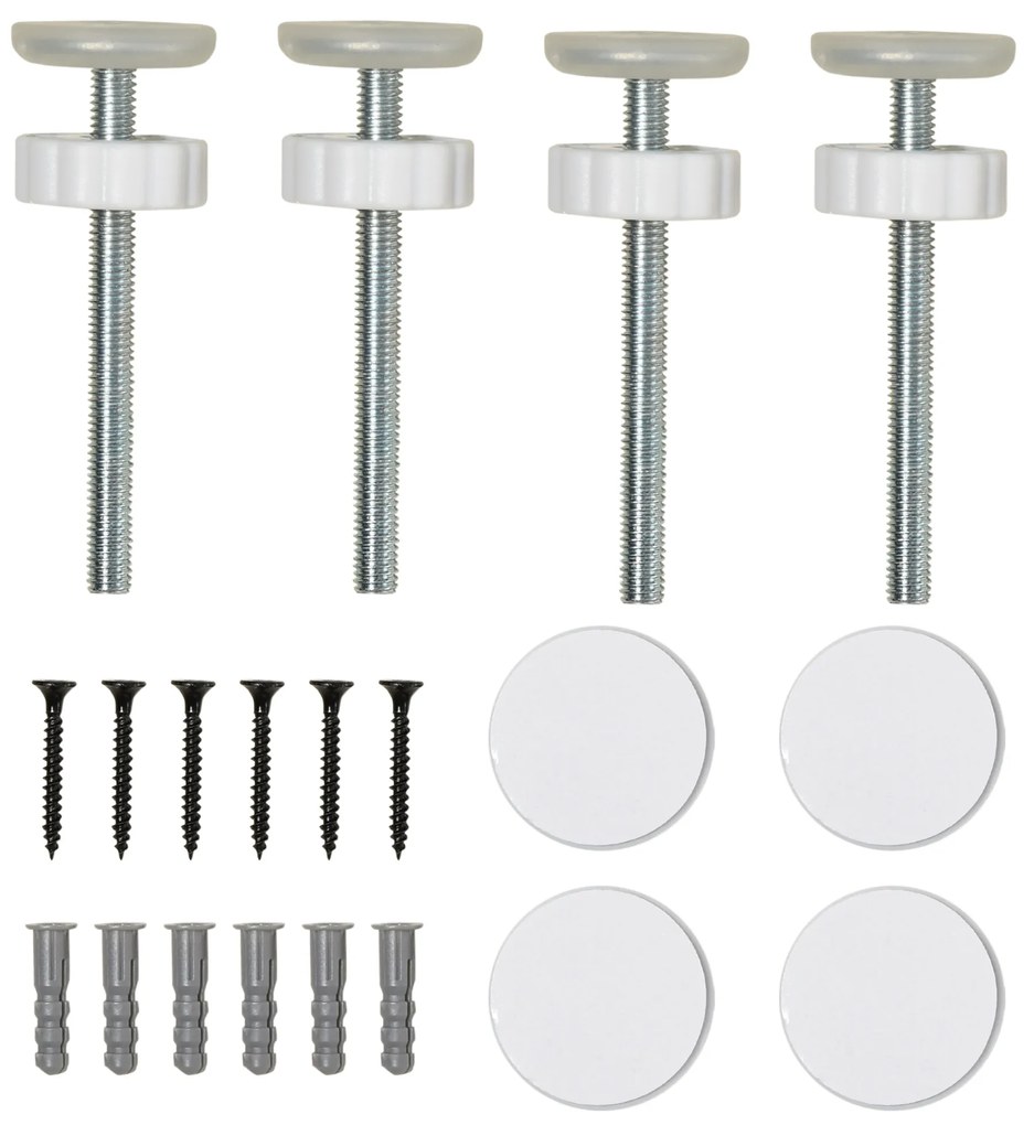 PawHut Παιχνίδι πόρτας, Σύστημα σύσφιξης, Ρυθμιζόμενο μήκος, Χάλυβας/ABS, 75-115 x 76cm, Λευκό