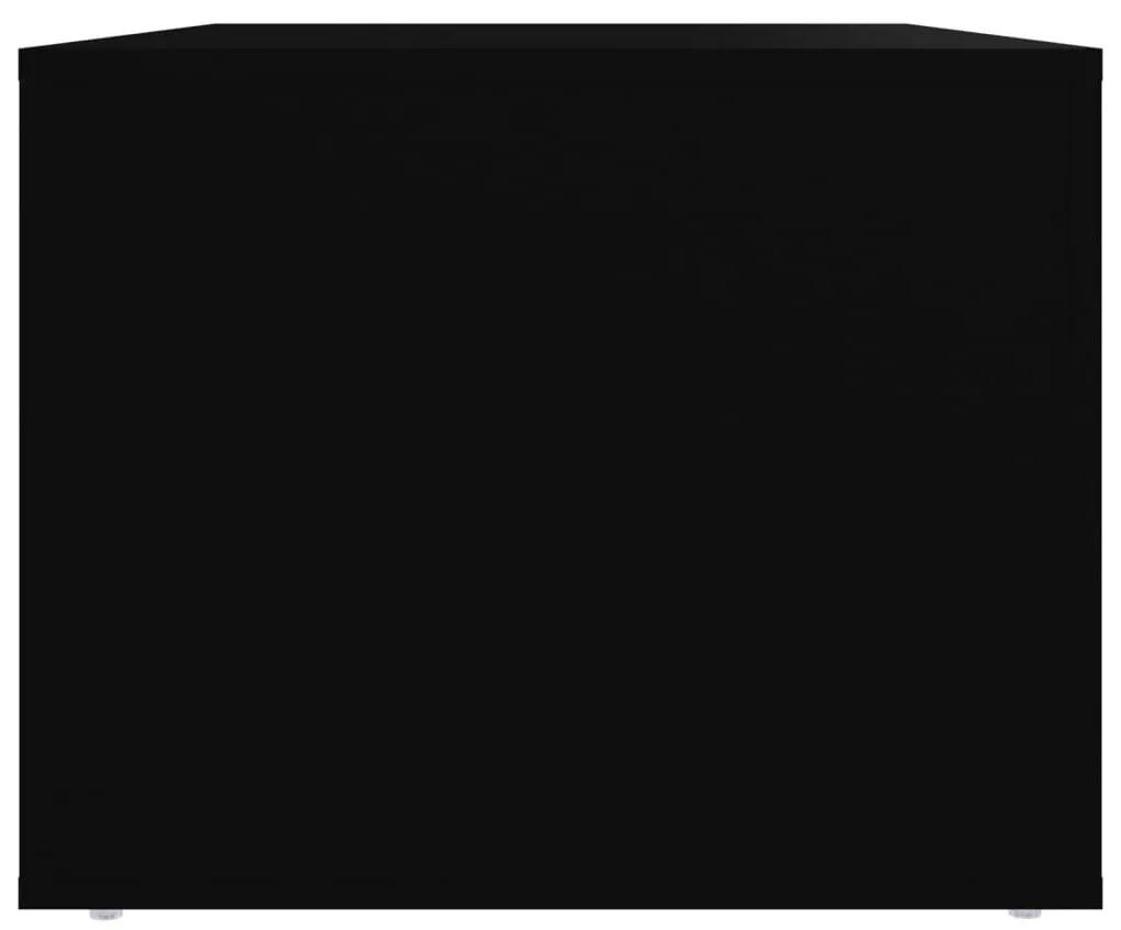 Τραπεζάκι Σαλονιού Μαύρο 80x50x40 εκ. Επεξεργασμένο Ξύλο - Μαύρο