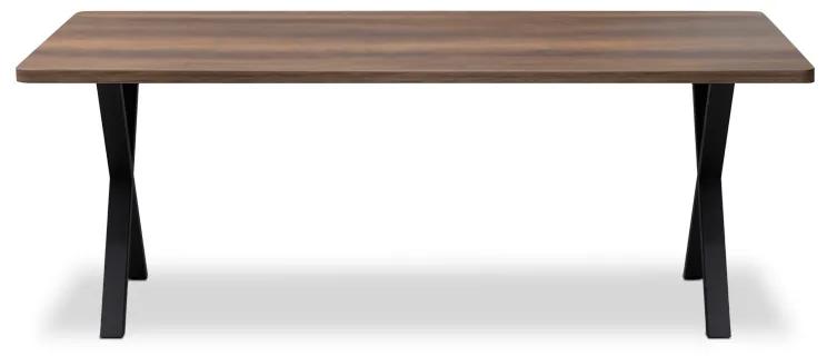 Τραπέζι Jeremy Megapap Mdf - μεταλλικό χρώμα καρυδί 200x100x75εκ. - Μέταλλο - GP038-0008,2
