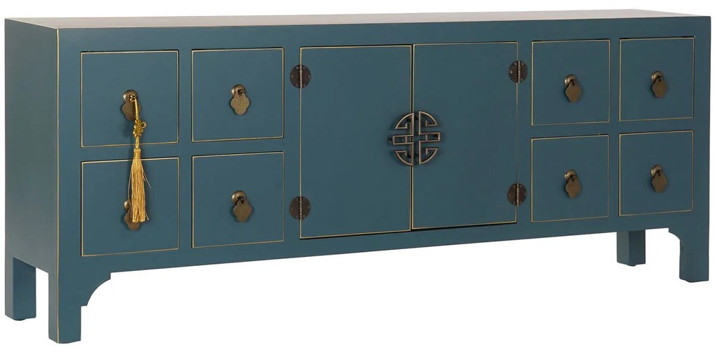 Τηλεόραση DKD Home Decor Έλατο Σκούρο μπλε Ξύλο MDF 130 x 24 x 51 cm