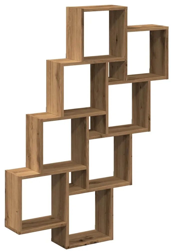 Ράφι κύβος τοίχου Artisan Oak 90x15x119,5cm Κατασκευασμένο ξύλο - Καφέ