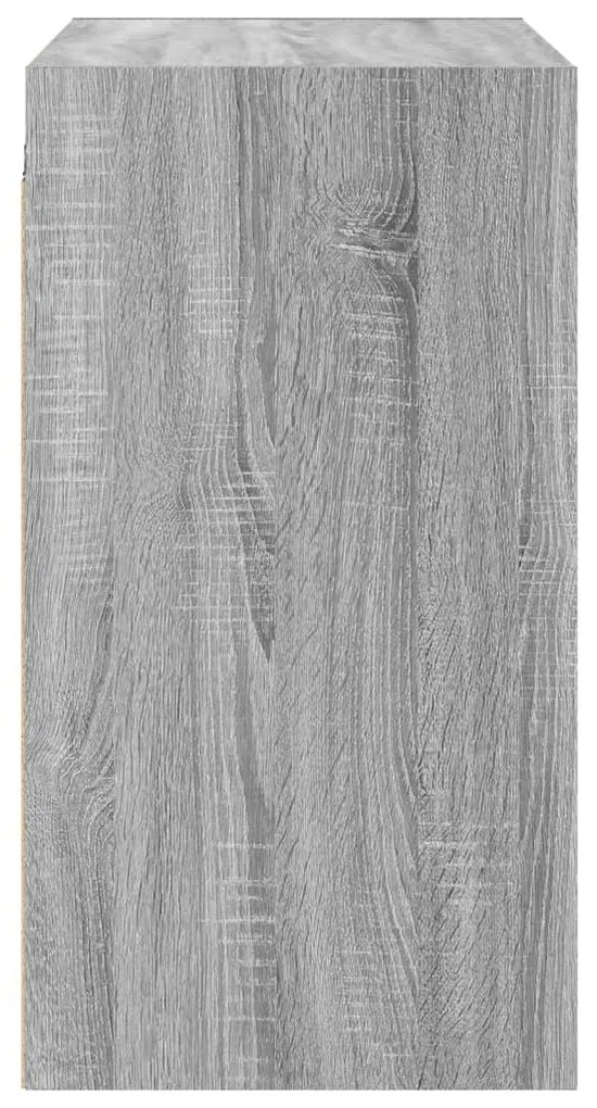 vidaXL Ντουλάπι Τοίχου Sonoma Γκρι 68x37x68,5 εκ. με Γυάλινες Πόρτες