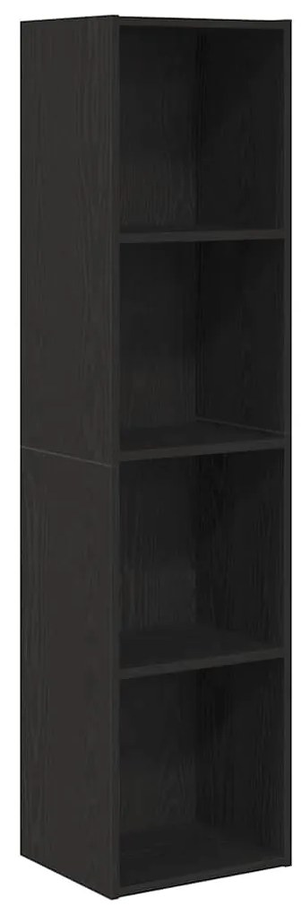 vidaXL Βιβλιοθήκη Μαύρη δρυς 143 x 30 x 36 εκ. Επεξεργασμένο ξύλο