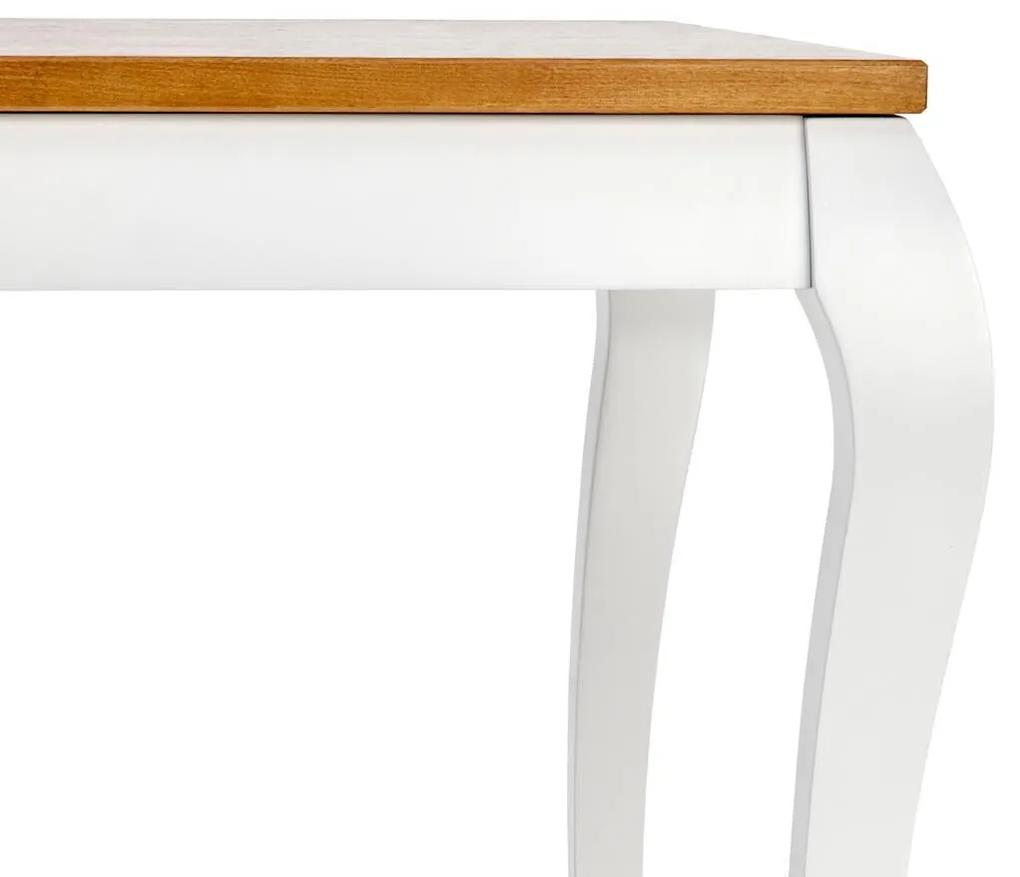 Τραπέζι Houston 1202, Άσπρο, Σκούρα δρυς, 78x80x160cm, 71 kg, Επιμήκυνση, Φυσικό ξύλο καπλαμά, Ξύλο, Ξύλο: Οξιά | Epipla1.gr