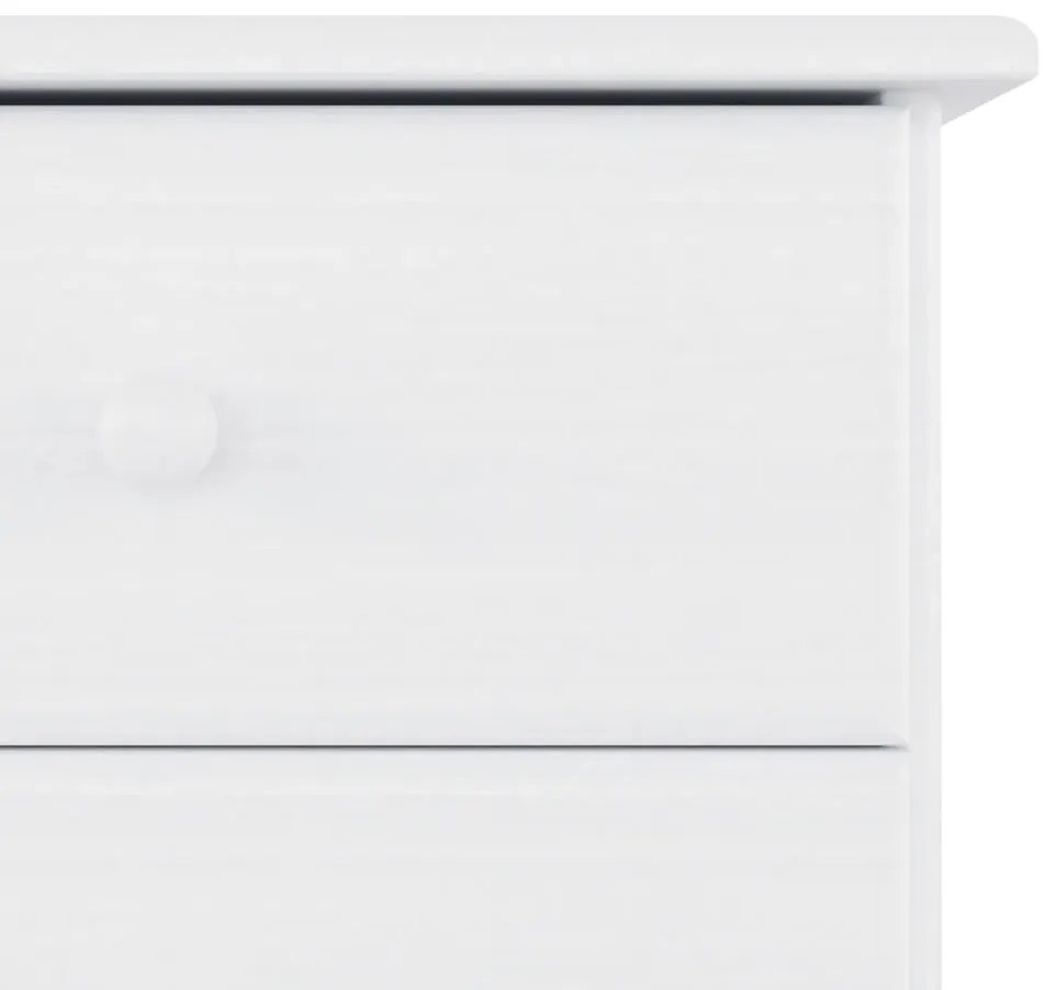 vidaXL Ντουλάπι ALTA Λευκό 77 x 35 x 73 εκ. από Μασίφ Ξύλο Πεύκου