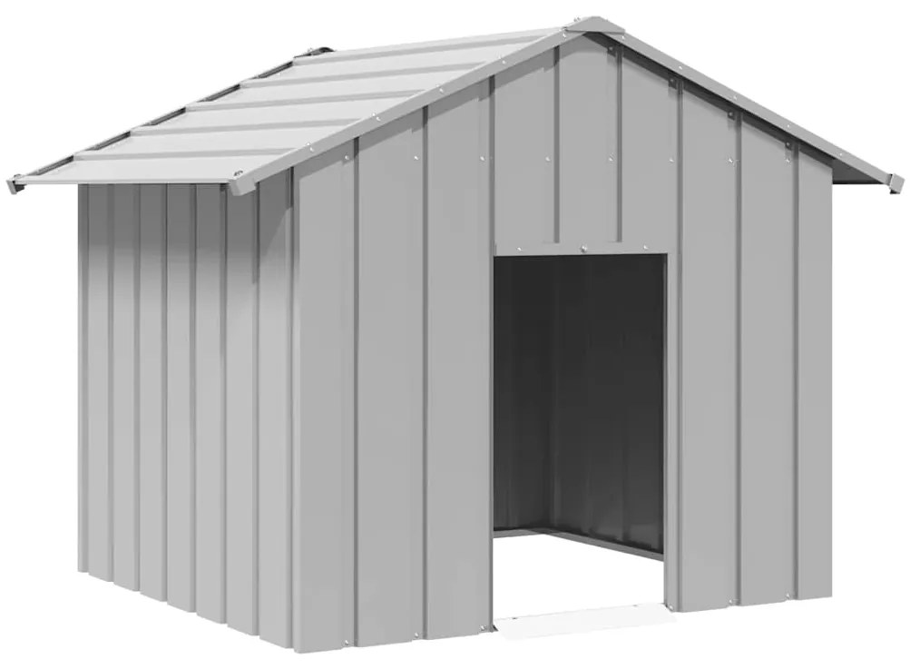 Σπιτάκι σκύλου με οροφή 131x101x102 cm Γαλβανισμένος χάλυβας