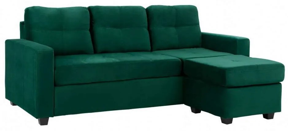 Καναπές Γωνιακός (Αναστρέψιμη Γωνία) HM3004.13 207x145x85Ycm Forest Green Velvet