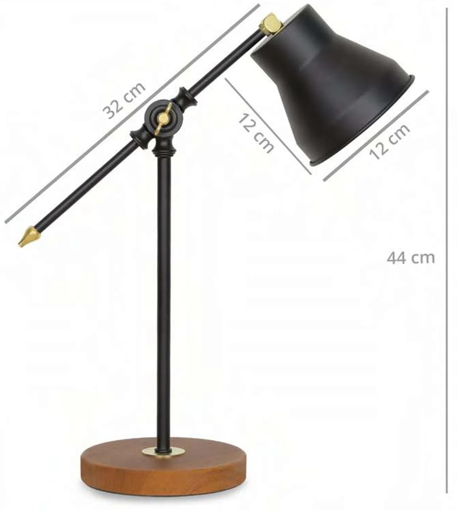 ΦΩΤΙΣΤΙΚΟ ΕΠΙΤΡΑΠΕΖΙΟ ΜΕΤΑΛΛΙΚΟ ΜΑΥΡΟ ΜΕ MDF HM7584.01