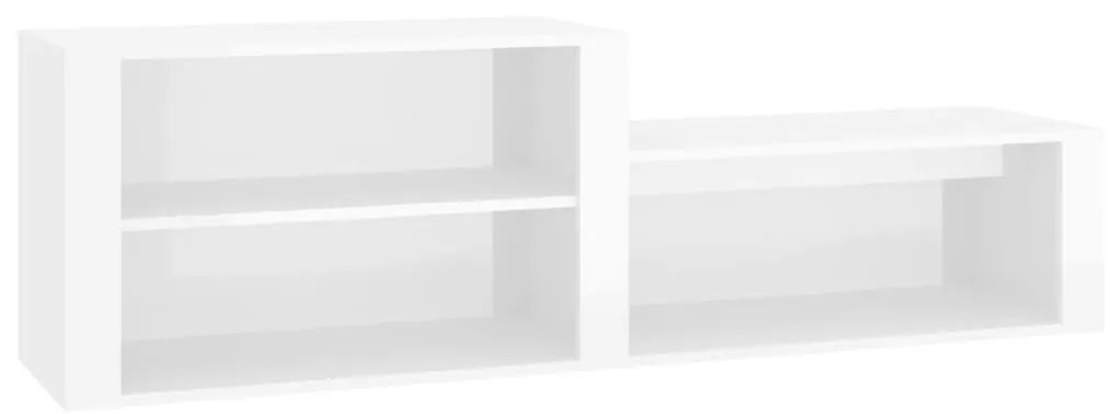 Παπουτσοθήκη Γυαλιστερό Λευκό 150x35x45 εκ. Επεξεργασμένο Ξύλο - Λευκό