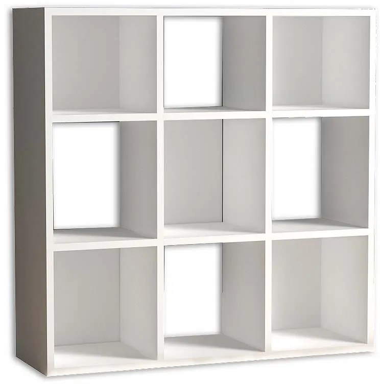 Βιβλιοθήκη Cube Megapap από μελαμίνη χρώμα λευκό 90x30x90εκ.-GP022-0035,1