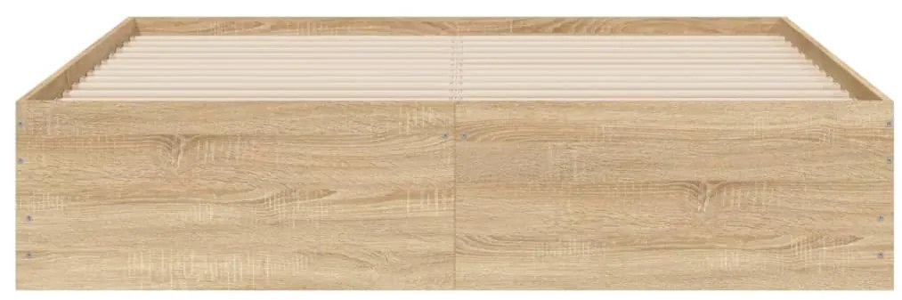 vidaXL Πλαίσιο Κρεβατιού με συρτάρια Sonoma Δρυς 140x190εκ. Επεξ. Ξύλο