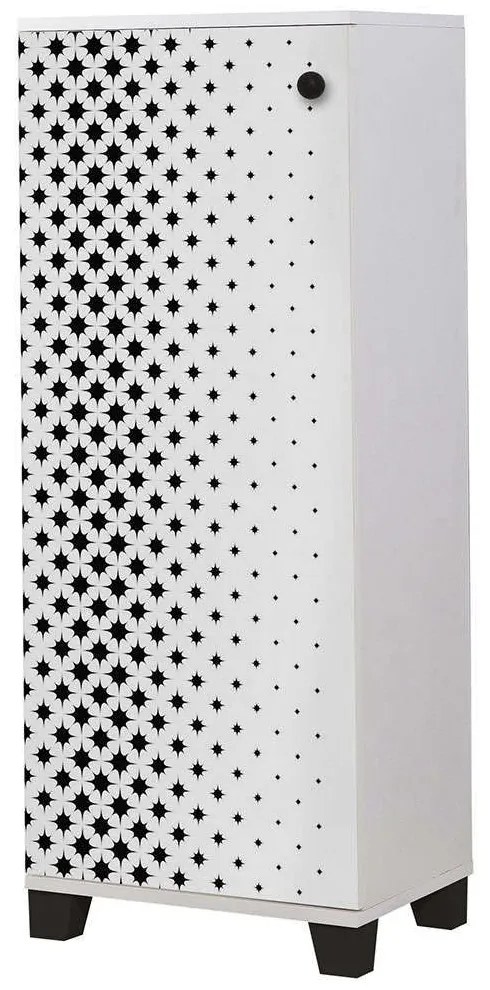 Παπουτσοθήκη Filinta 869VEL6506 50x38x127cm White-Black Πλαστικό,Μοριοσανίδα