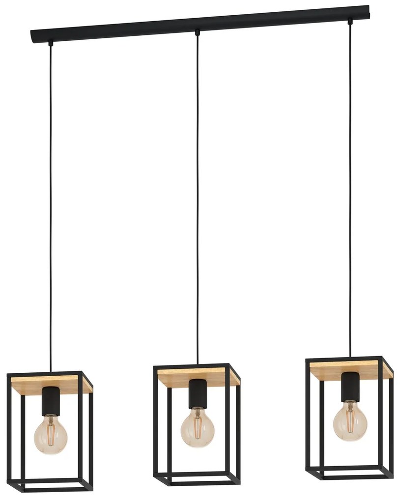 Φωτιστικό Κρεμαστό Eglo 99855 LIBERTAD Καφέ (Brown)|Μαύρο Ματ (Black Mat)