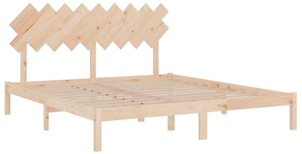 vidaXL Πλαίσιο Κρεβατιού 180 x 200 εκ. Μασίφ Ξύλο Super King Size