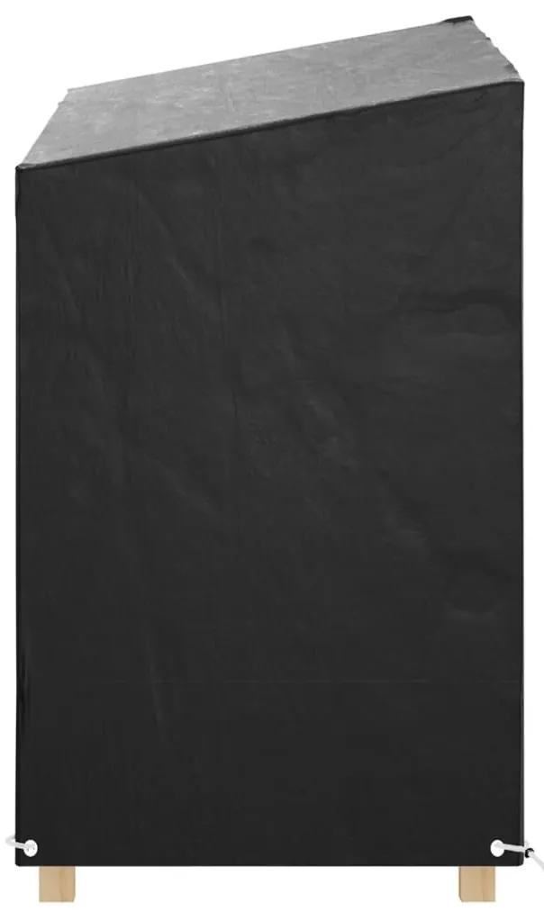 Κάλυμμα Κούνιας με 8 Κρίκους 125x90x135/165 εκ. Πολυαιθυλένιο - Μαύρο