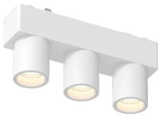 Μαγνητικό Φωτιστικό Ράγας Ultra Thin LED 6W 3CCT 3 Κύλινδροι InLight TMU0090-White Λευκό